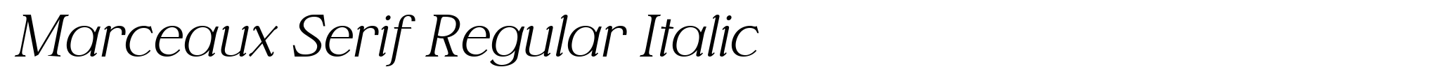 Marceaux Serif Regular Italic image